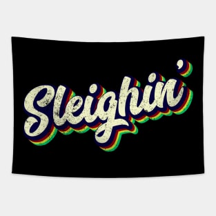 Sleighin Retro Christmas 2021 Sleighin' Vintage Costume Tapestry