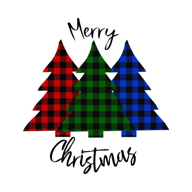 Buffalo Plaid Christmas Trees by ColorFlowCreations