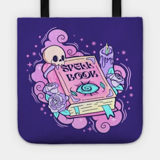 Pink Halloween Spell Book Tote