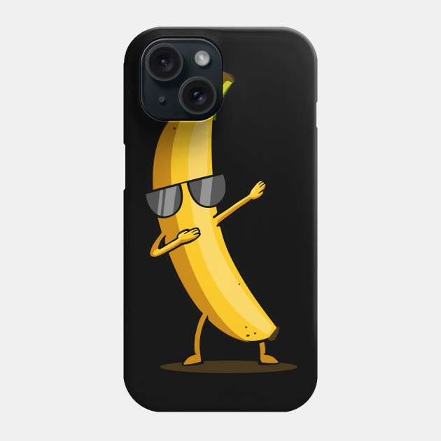 Dabbing Yellow Banana Dab Funny Dancing Fruit Phone Case by Dustwear Design