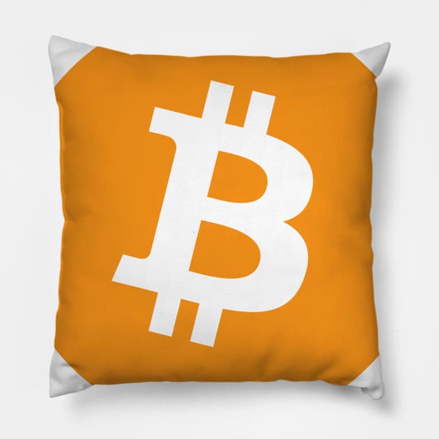 Bitcoin Icon Pillow by NATEnTATE