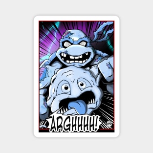 Zombie Turtle blue Magnet