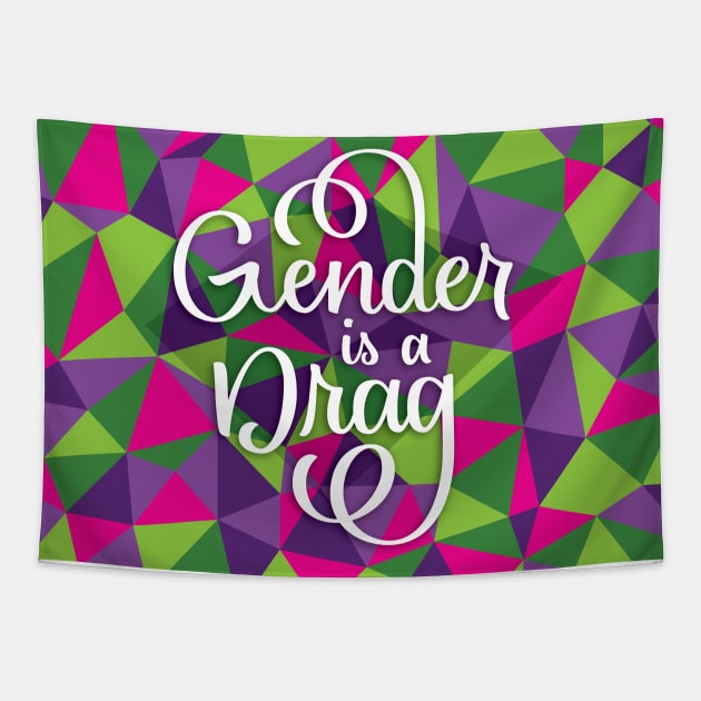 Gender is a Drag Tapestry by polliadesign