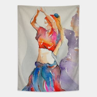 belly dancer shadow Tapestry