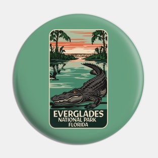 A Vintage Travel Art of the Everglades National Park - Florida - US Pin