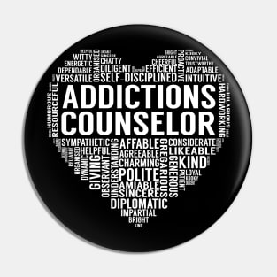 Addictions Counselor Heart Pin