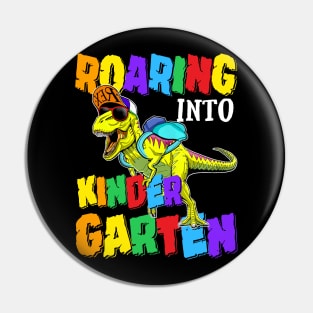 Roaring Into Kindergarten Dinosaur Back To School Pin