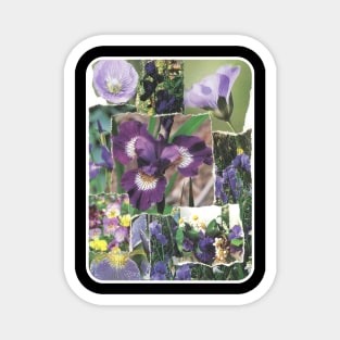 Purple Flowers Collage Magnet