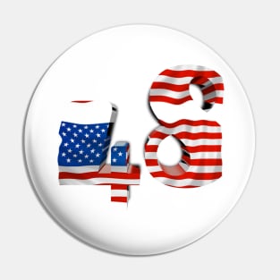 USA flag no. 48 Pin