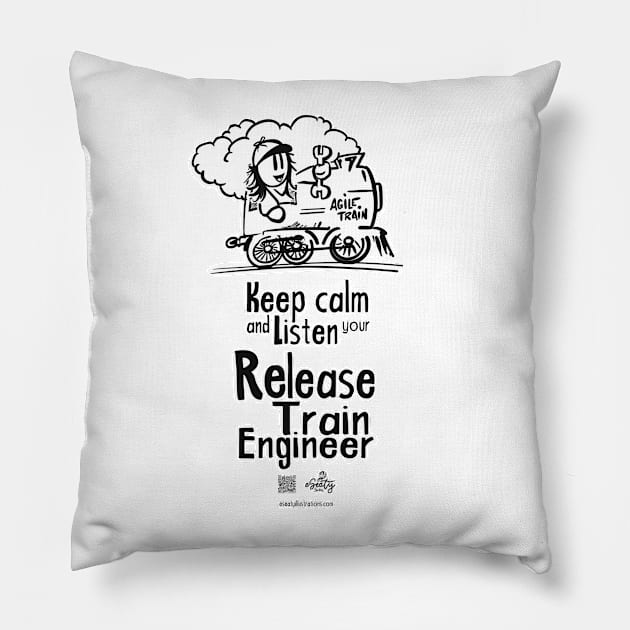Keep calm and listen to your Release Train Finallyeer Pillow by eSeaty