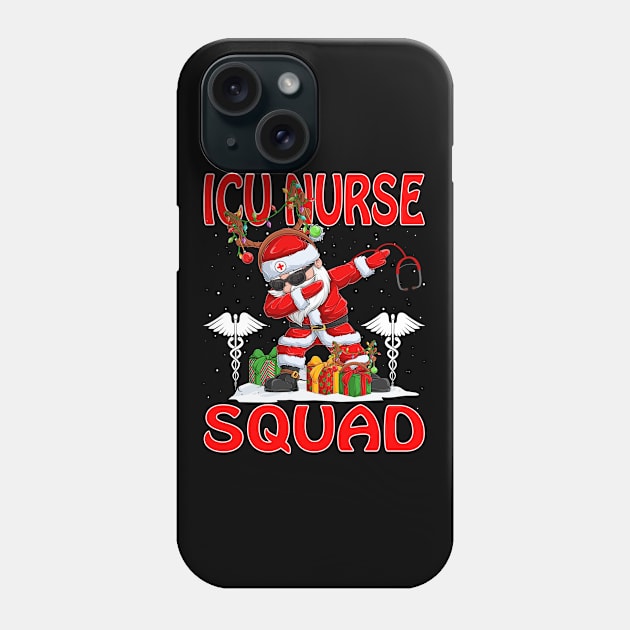 Christmas Icu Nurse Squad Reindeer Pajama Dabing Santa Phone Case by intelus