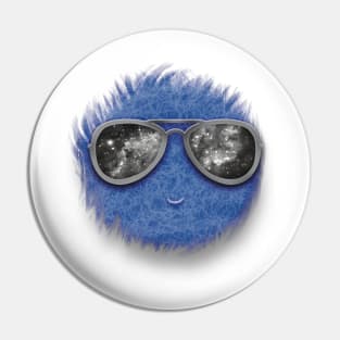 Fuzzy Cool Stargazer, Fun Graphic Pin