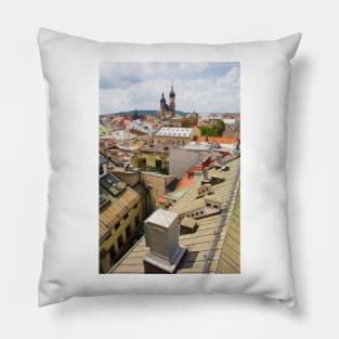 Krakow Rooftops Pillow