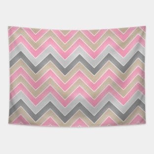 Chevron Print Herringbone Pattern Zig Zag Gold Silver Grey Pink White Elegant Classy Tapestry