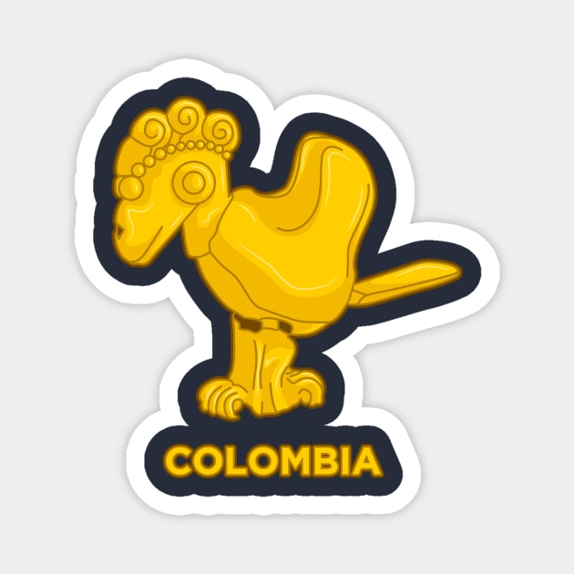 Ancient colombian golden bird Magnet by Drumsartco