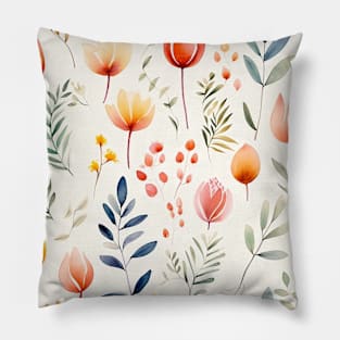 Blooming in watercolors Pillow