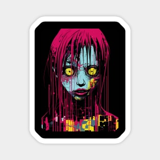 evil doll painting Magnet