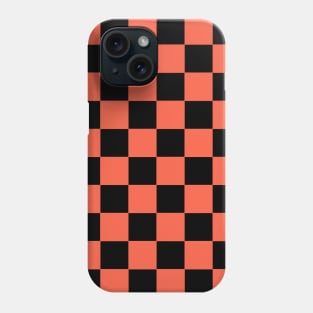 Bittersweet and Black Chessboard Pattern Phone Case