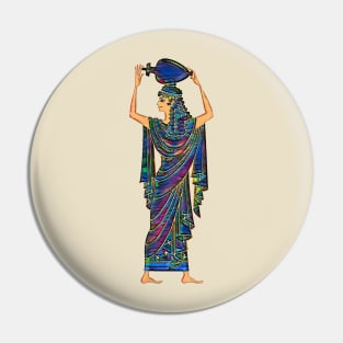 Ancient greek woman with pottery Pin