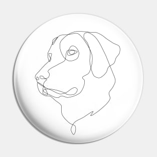 Golden Retriever Line Art Pin