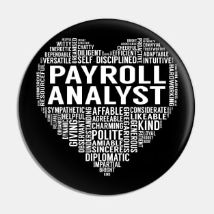 Payroll Analyst Heart Pin