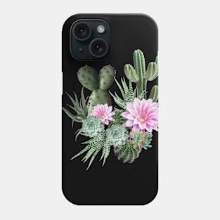 Cactus succulents plants watercolor flower Phone Case