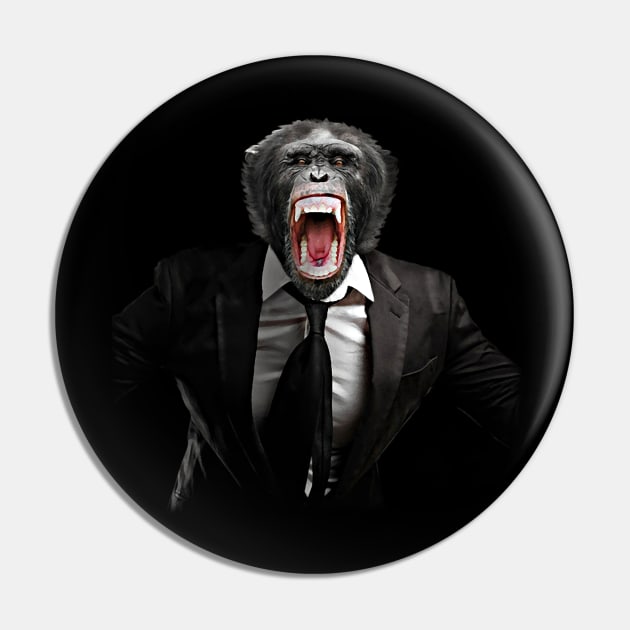 Monkey Suit Pin by Alema Art