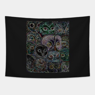 NEON OWLS Tapestry