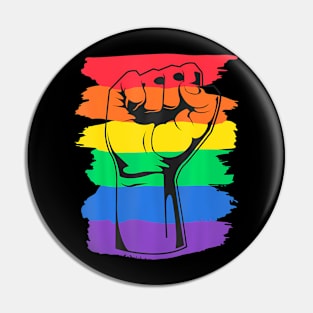 Pride Month LGBT Fist LGBTQ Gay Pride Pin