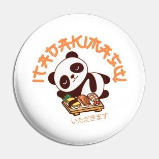 Cute Hungry Panda Kawaii Itadakimasu Pin