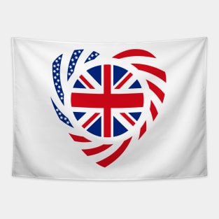 British American Multinational Patriot Flag (Heart) Tapestry