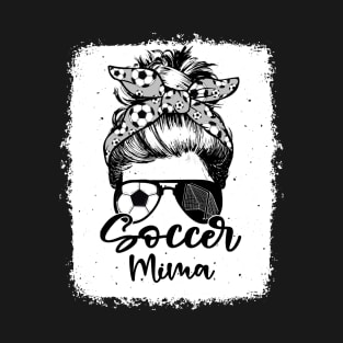 Soccer Mima Vintage Leopard Messy Bun Bleached T-Shirt