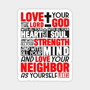 Luke 10:27 Love the Lord Magnet