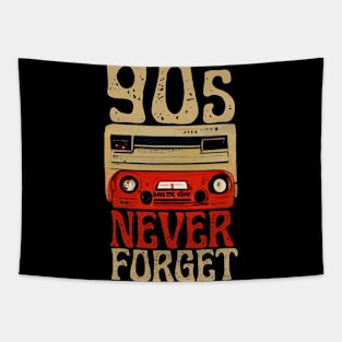 90s Never Forget, Retro Cassette Tapestry