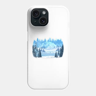 Christmas in the forest on a full moon Phone Case