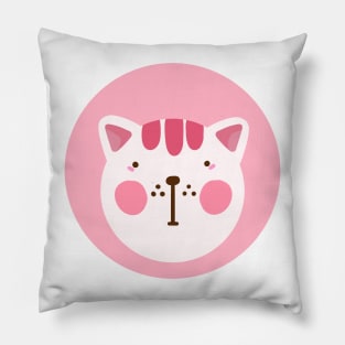 cute silly drawn kitty cat design 5 Pillow