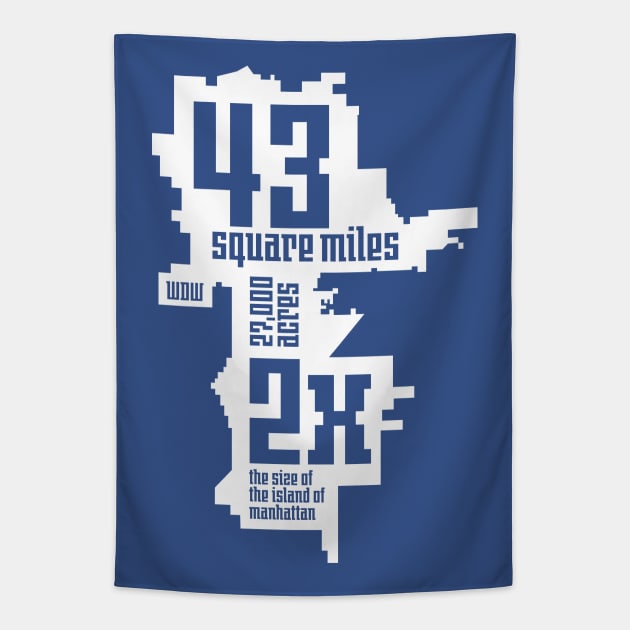 43 Square Miles Tapestry by GoAwayGreen