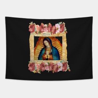 Our Lady of Guadalupe Virgin Mary Mexico Tilma Juan Diego Tapestry