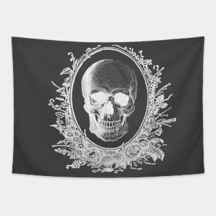Skull with flowers Tapestry