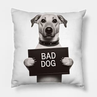 Bad Dog Mugshot Pillow