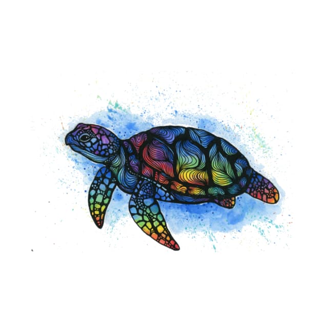 Rainbow Turtle by SaltyHippie