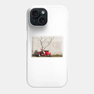 Classic Motorcycle - Red Scooter Phone Case