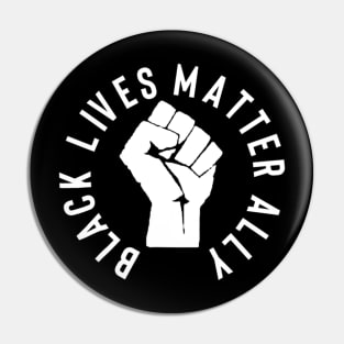 Black Lives Matter Ally T shirt For Allies To Blm Pin