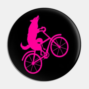 Wolf bicycle nice cute cool colorful Pin