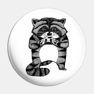 Raccoon Gamer Pin