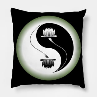 lotus yin yang Pillow