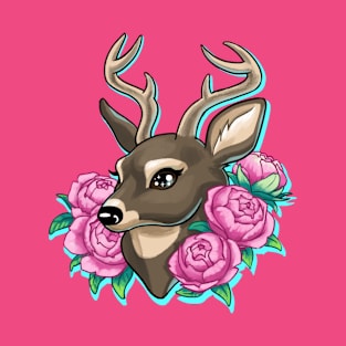 Peony Deer T-Shirt