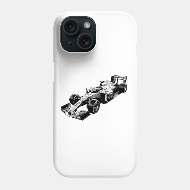 Formula 1 Car Silver Arrow Phone Case by Artifyio