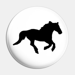 Galloping horse shadow Pin