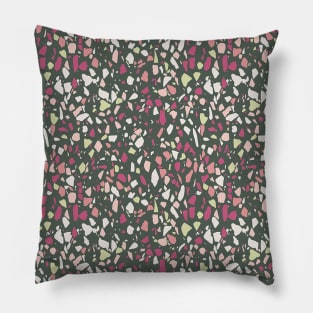 Spring Summer Pink Modern Terrazzo Pattern Pillow